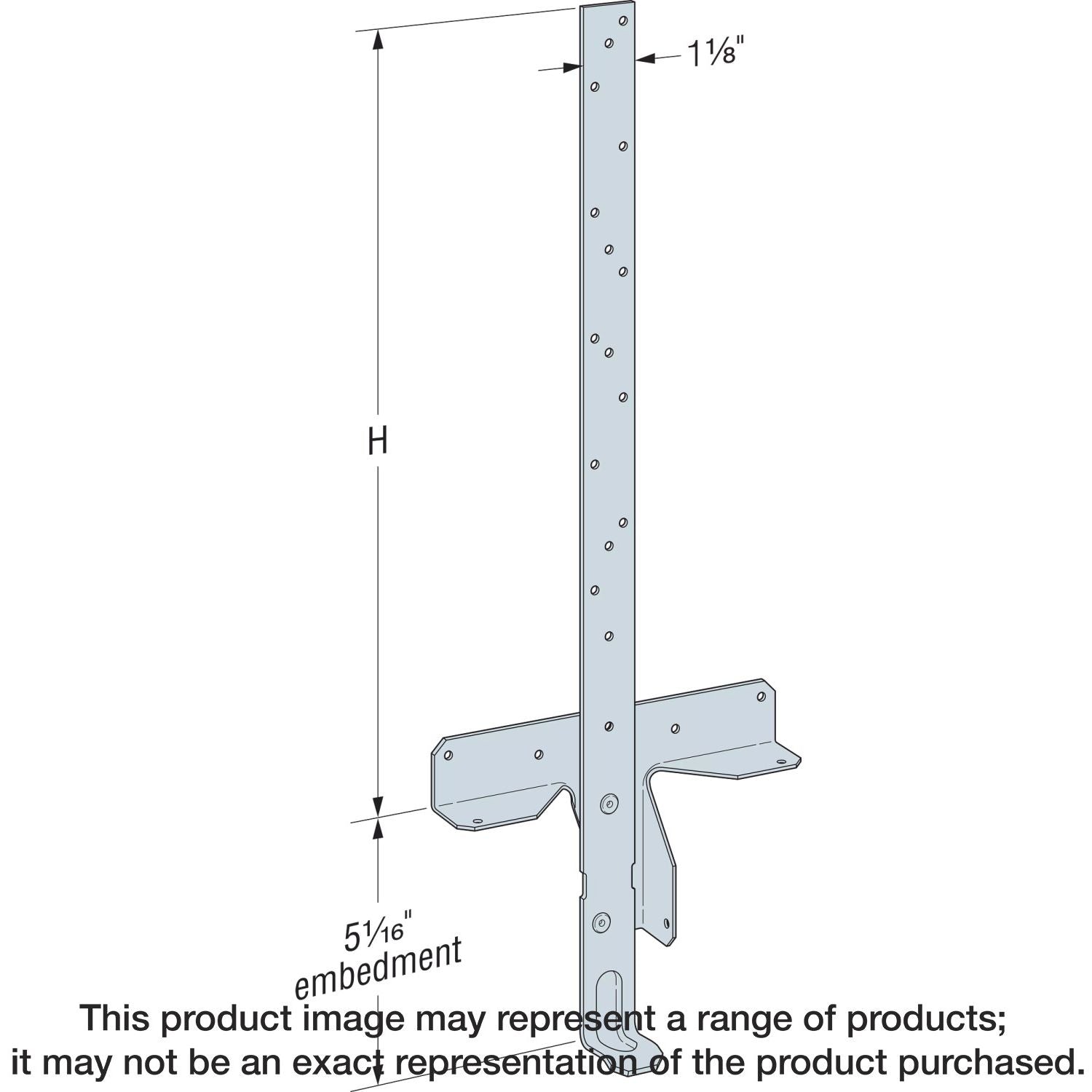 Simpson Strong-Tie HETAL20Z HETAL 20-in. ZMAX Galvanized Heavy Embedded Truss Anchor