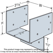 Simpson Strong-Tie HH4 HH Galvanized Header Hanger for 4x