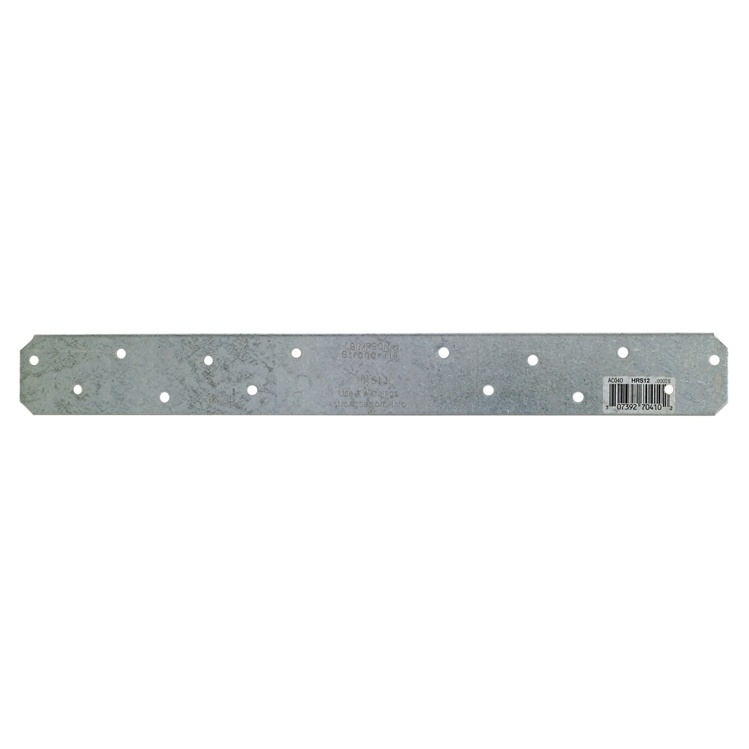 Simpson Strong-Tie HRS12 HRS 12-in. 12-Gauge Galvanized Heavy Strap Tie