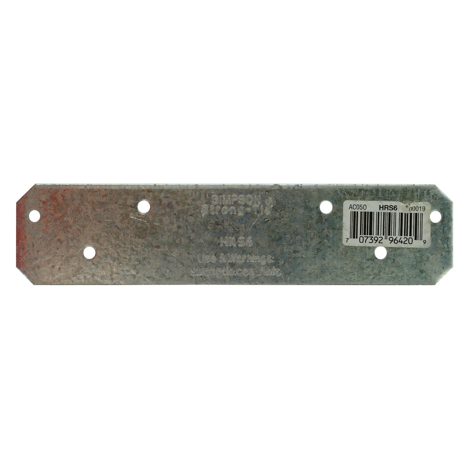 Simpson Strong-Tie HRS6 HRS 6-in. 12-Gauge Galvanized Heavy Strap Tie
