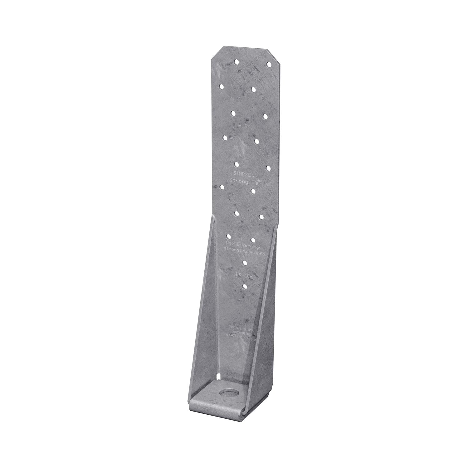 Simpson Strong-Tie HTT4HDG HTT 12-3/8-in. Hot-Dip Galvanized Heavy Tension Tie for 5/8-in. Anchor