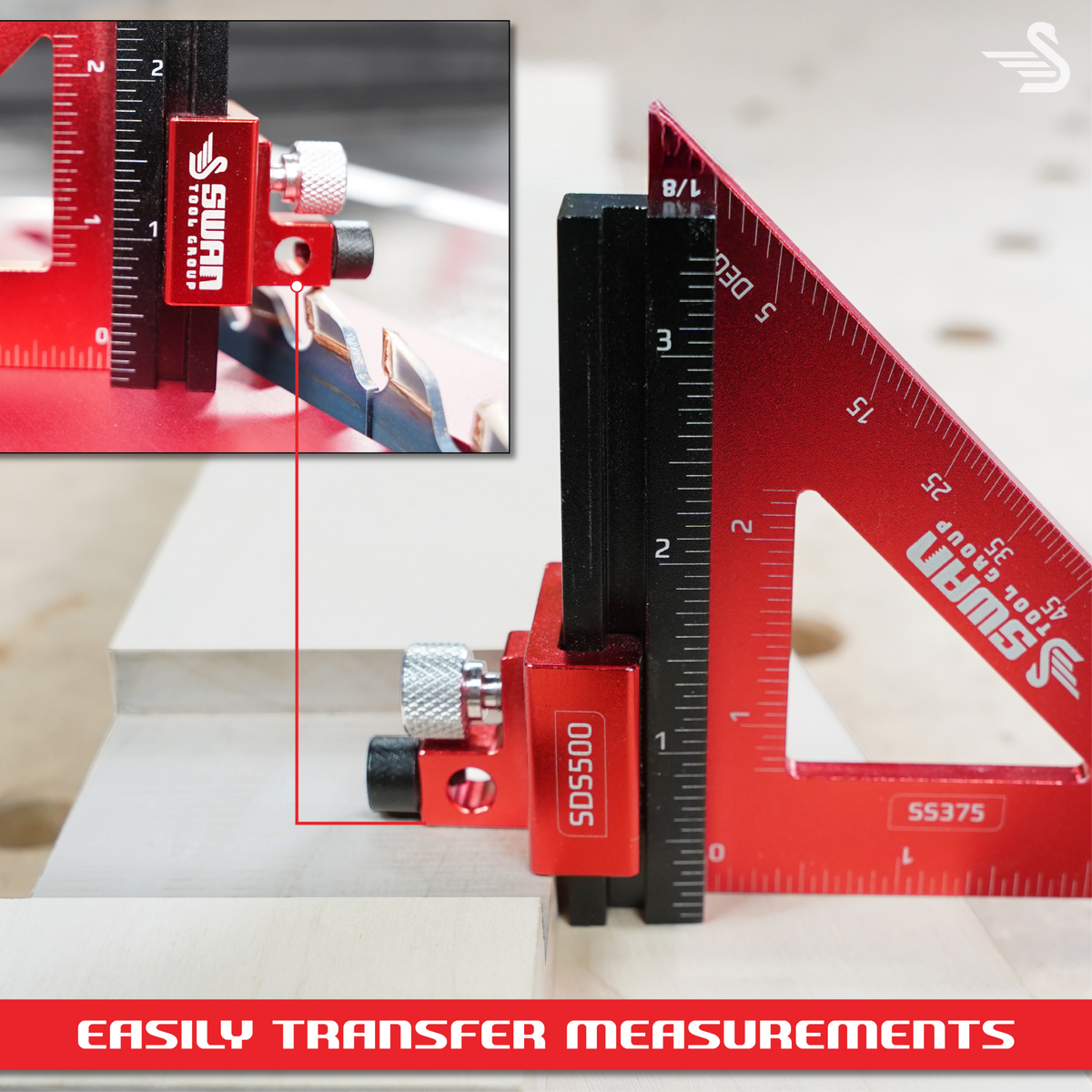 Swan Firehawk Trim Square — half-lap joinery use case