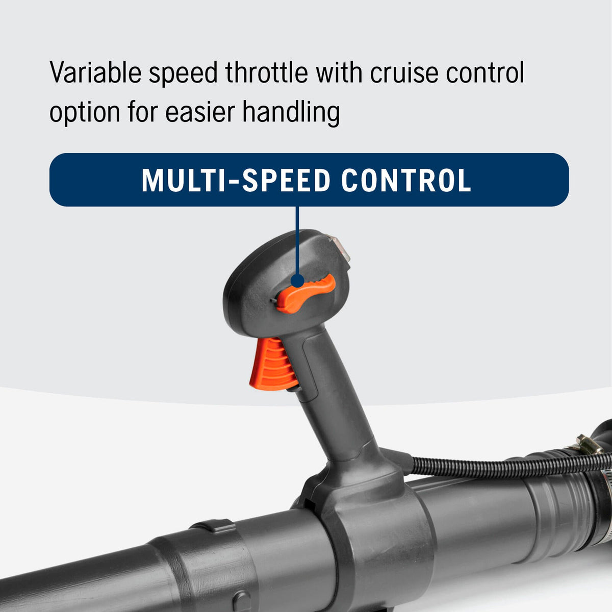 Husqvarna 150BT variable speed throttle with cruise control