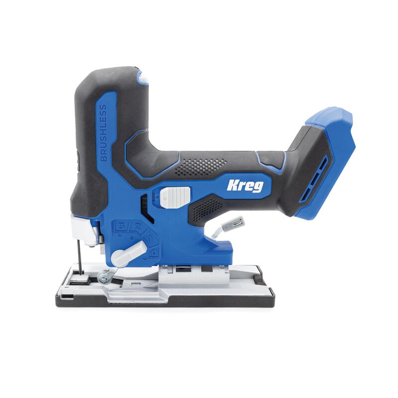 Kreg 20V Ionic Drive Brushless Barrel Grip Jigsaw (KPTJS100A) w/ 20V 2.0Ah Battery and Charger Starter Kit