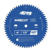 Kreg 10-in. SureCut fine finishing 60-tooth saw blade for miter and table saws