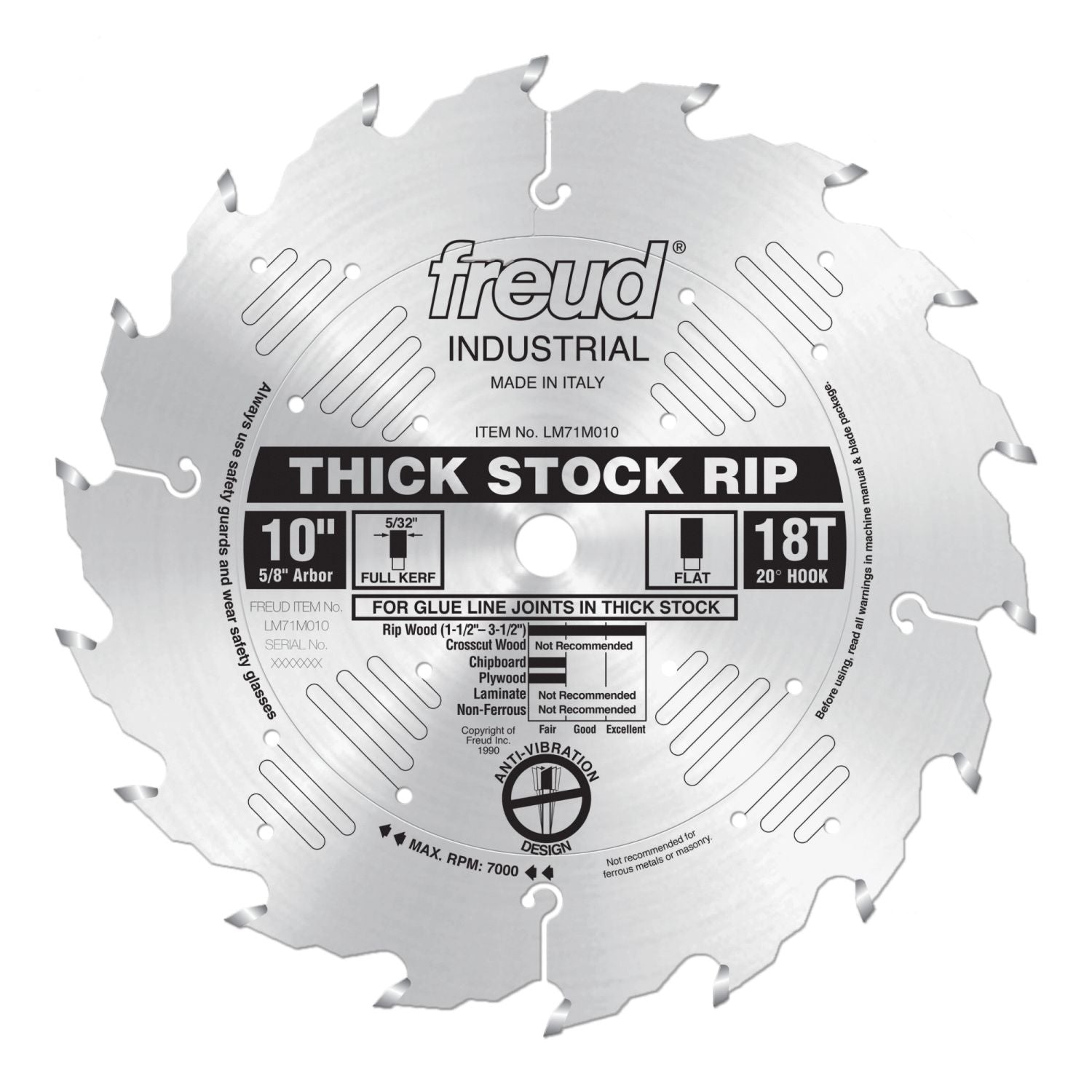 Freud LM71M010 10 in. Thick Stock Rip Blade