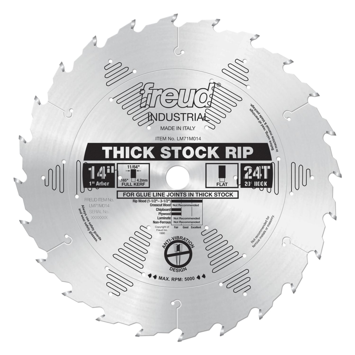 Freud LM71M014 14 in. Thick Stock Rip Blade