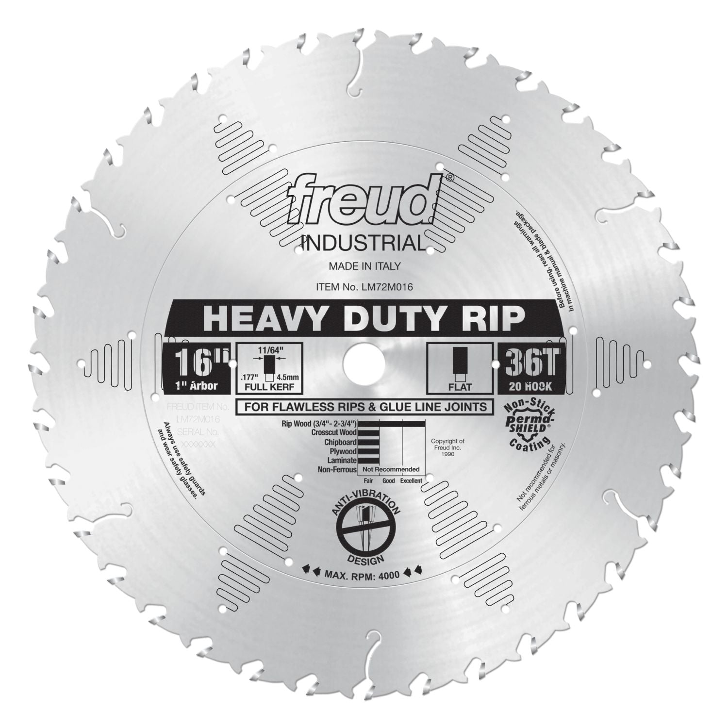 Freud LM72M016 16 in. Heavy-Duty Rip Blade