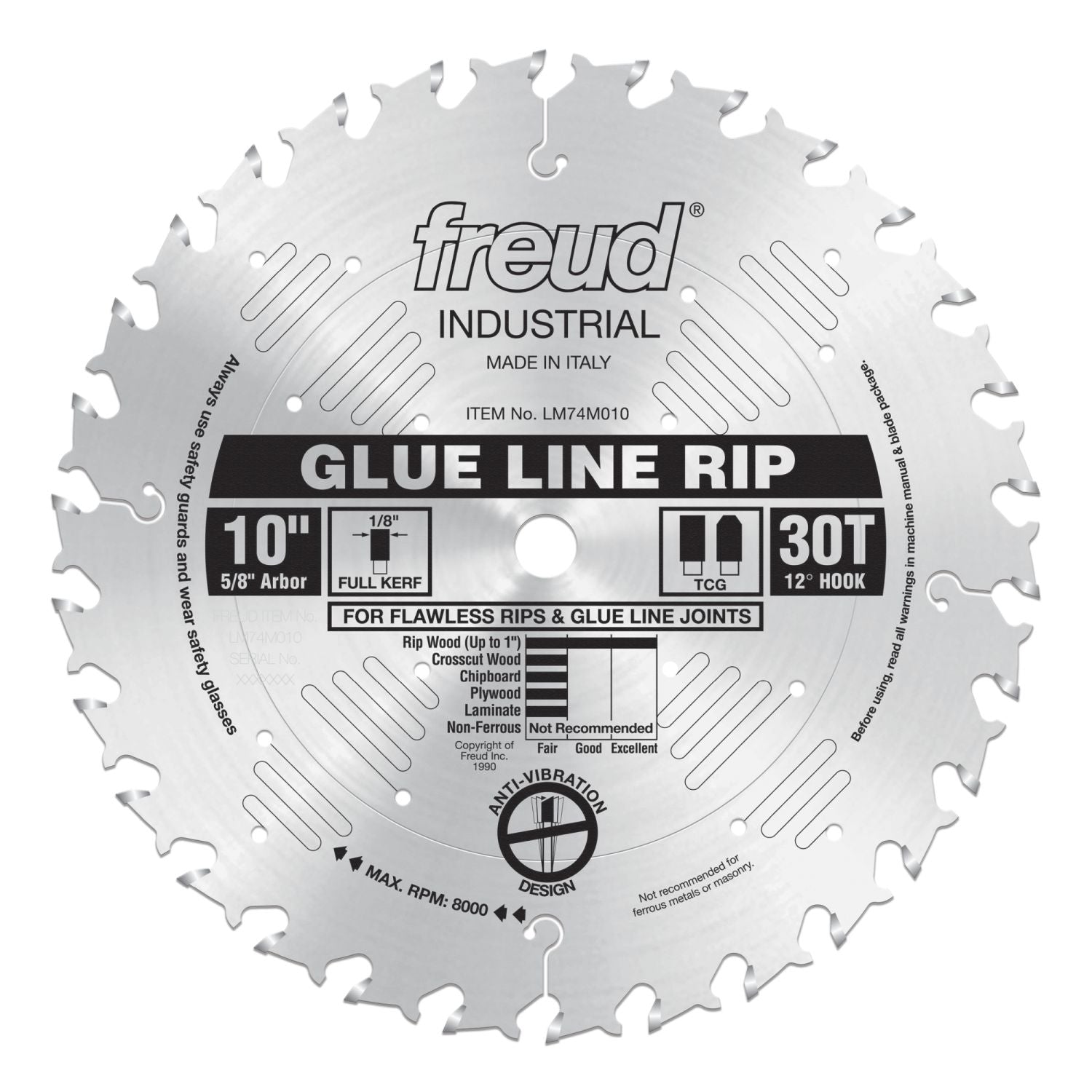 Freud LM74M010 10 in. Glue Line Ripping Blade