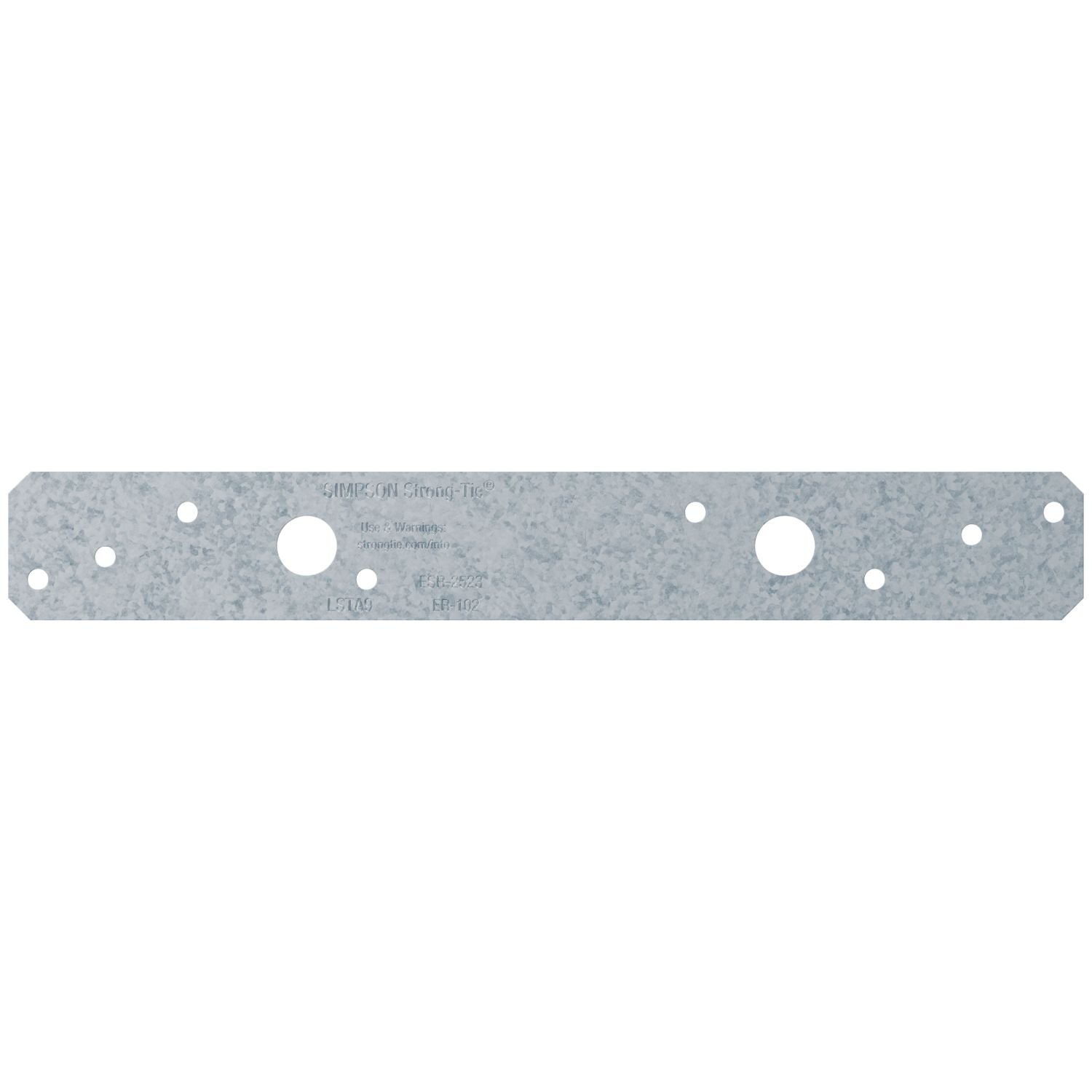 Simpson Strong-Tie LSTA9 LSTA 1-1/4-in. x 9-in. 20-Gauge Galvanized Strap Tie