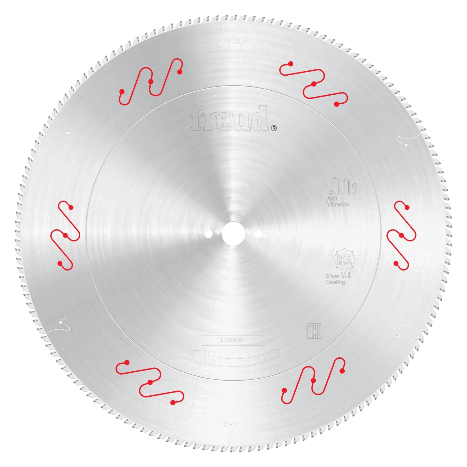 Freud LU5B3500 550mm Thin to Medium Aluminum & Non Ferrous Blade with Mechanical Clamping