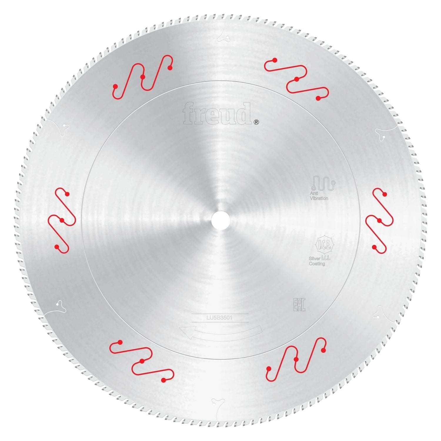 Freud LU5B3501 550mm Thin to Medium Aluminum & Non Ferrous Blade with Mechanical Clamping