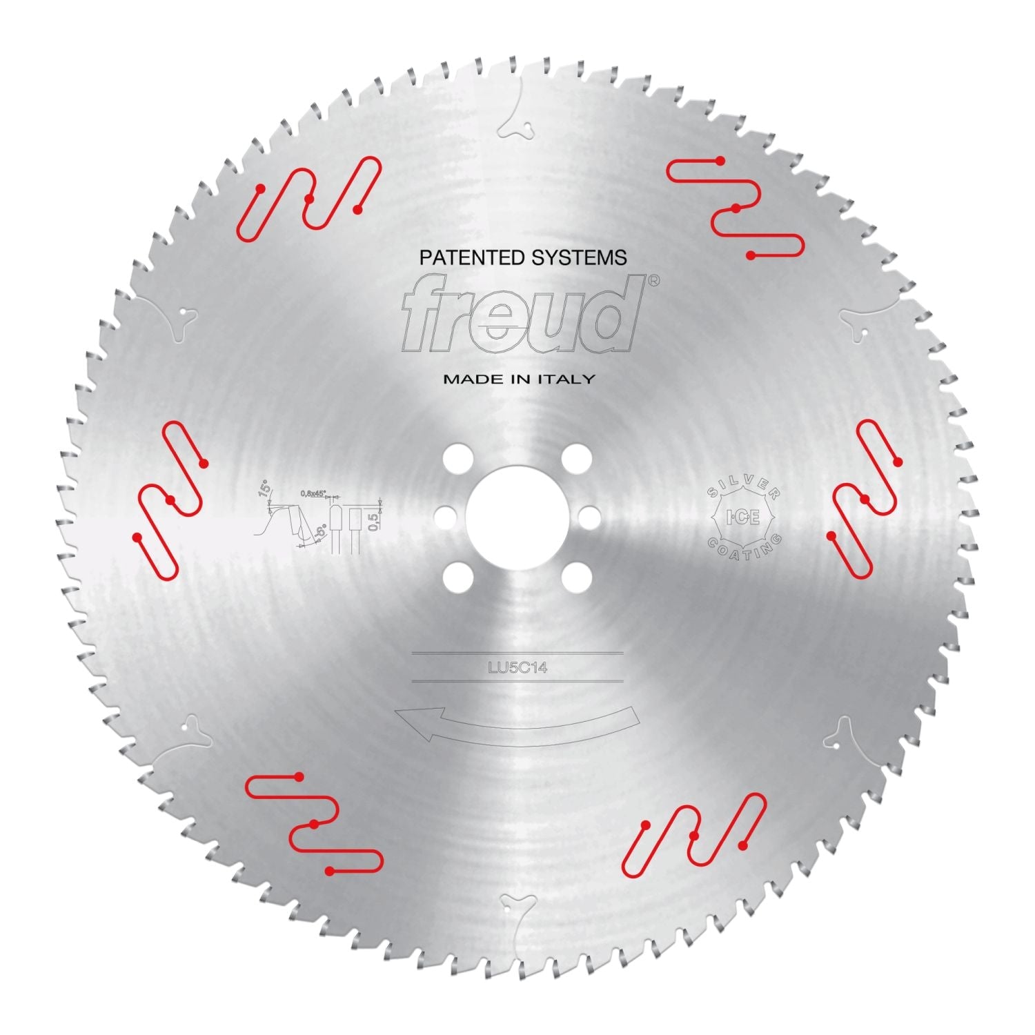 Freud LU5C14 350mm Medium to Thick Aluminum & Non-Ferrous Blade with or without Mechanical Clamping