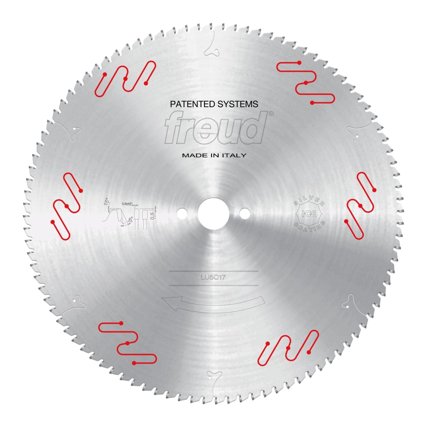Freud LU5C17 380mm Medium to Thick Aluminum & Non-Ferrous Blade with or without Mechanical Clamping
