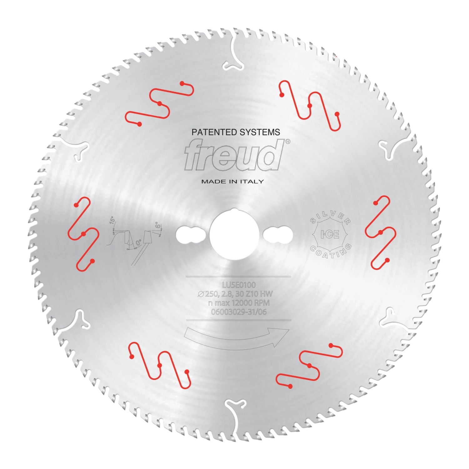 Freud LU5E01 250mm Ultra-Thin Aluminum & Non-Ferrous Blade with Mechanical Clamping