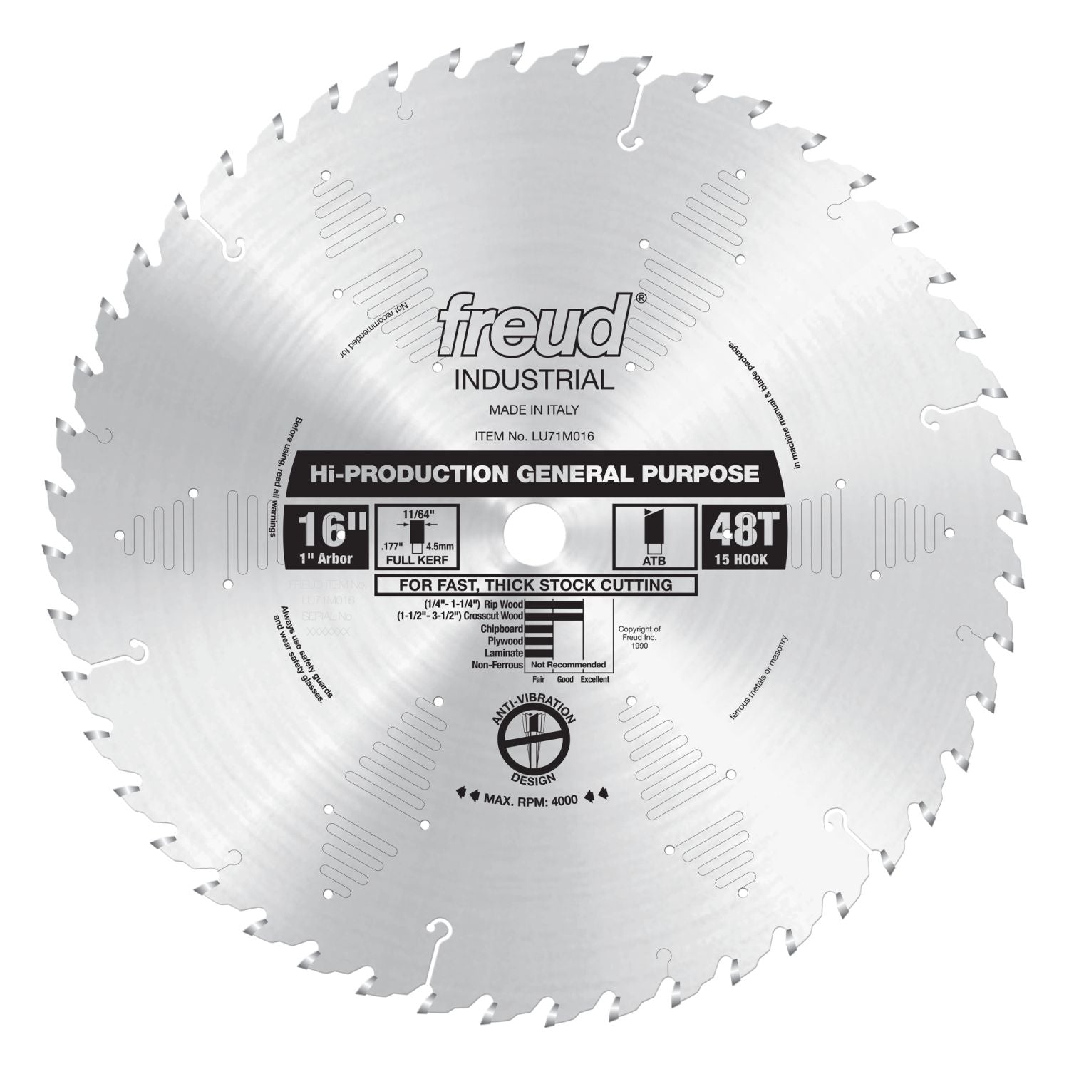 Freud LU71M016 16 in. High-Production General Purpose Blade