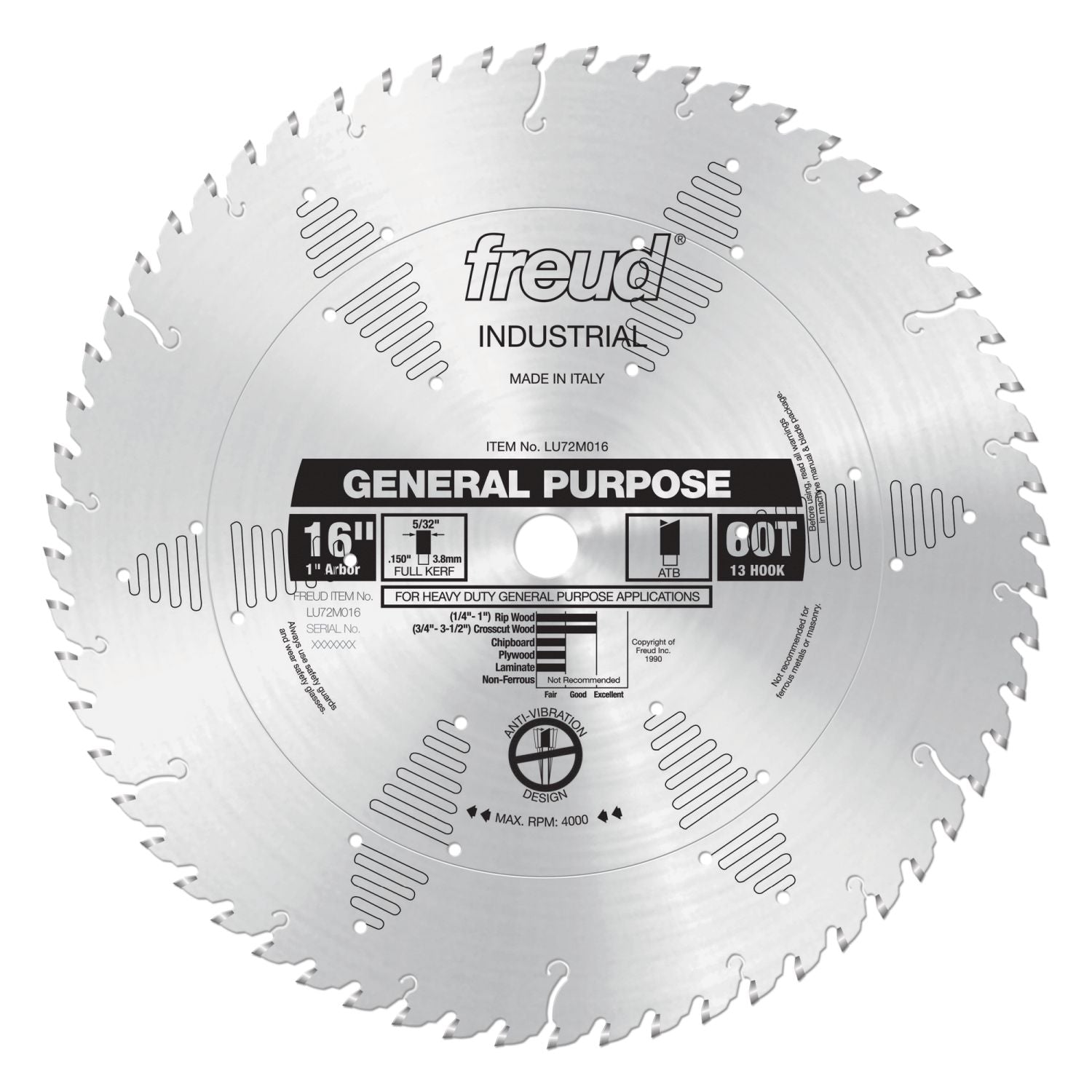 Freud LU72M016 16 in. General Purpose Blade