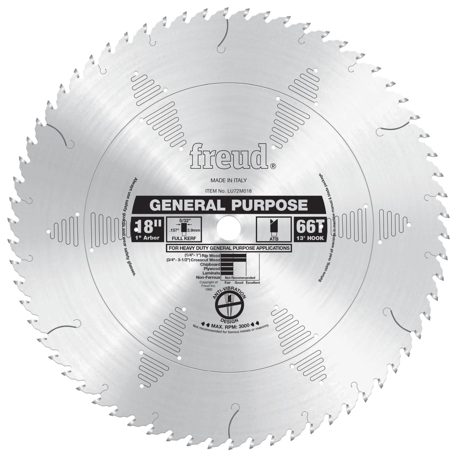 Freud LU72M018 18 in. General Purpose Blade