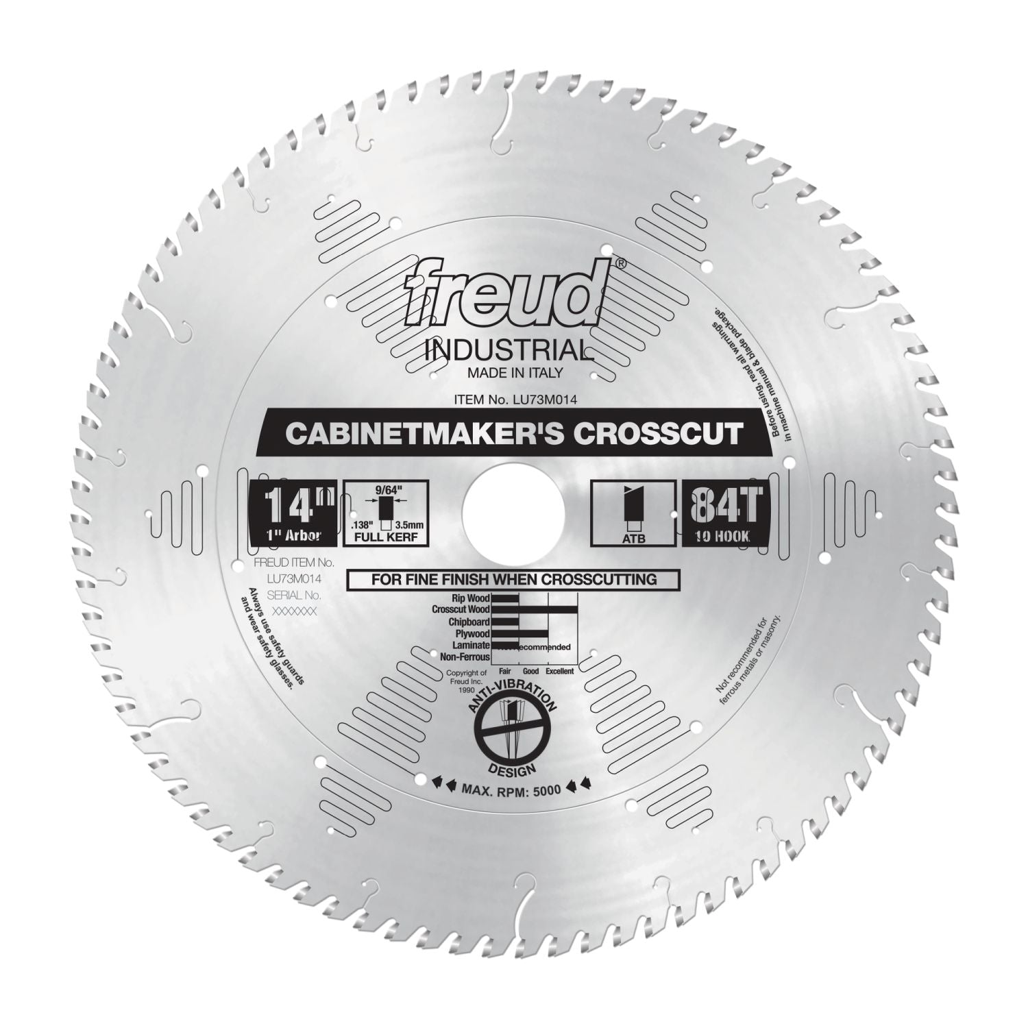Freud LU73M014 14 in. Cabinetmakers Crosscut Blade
