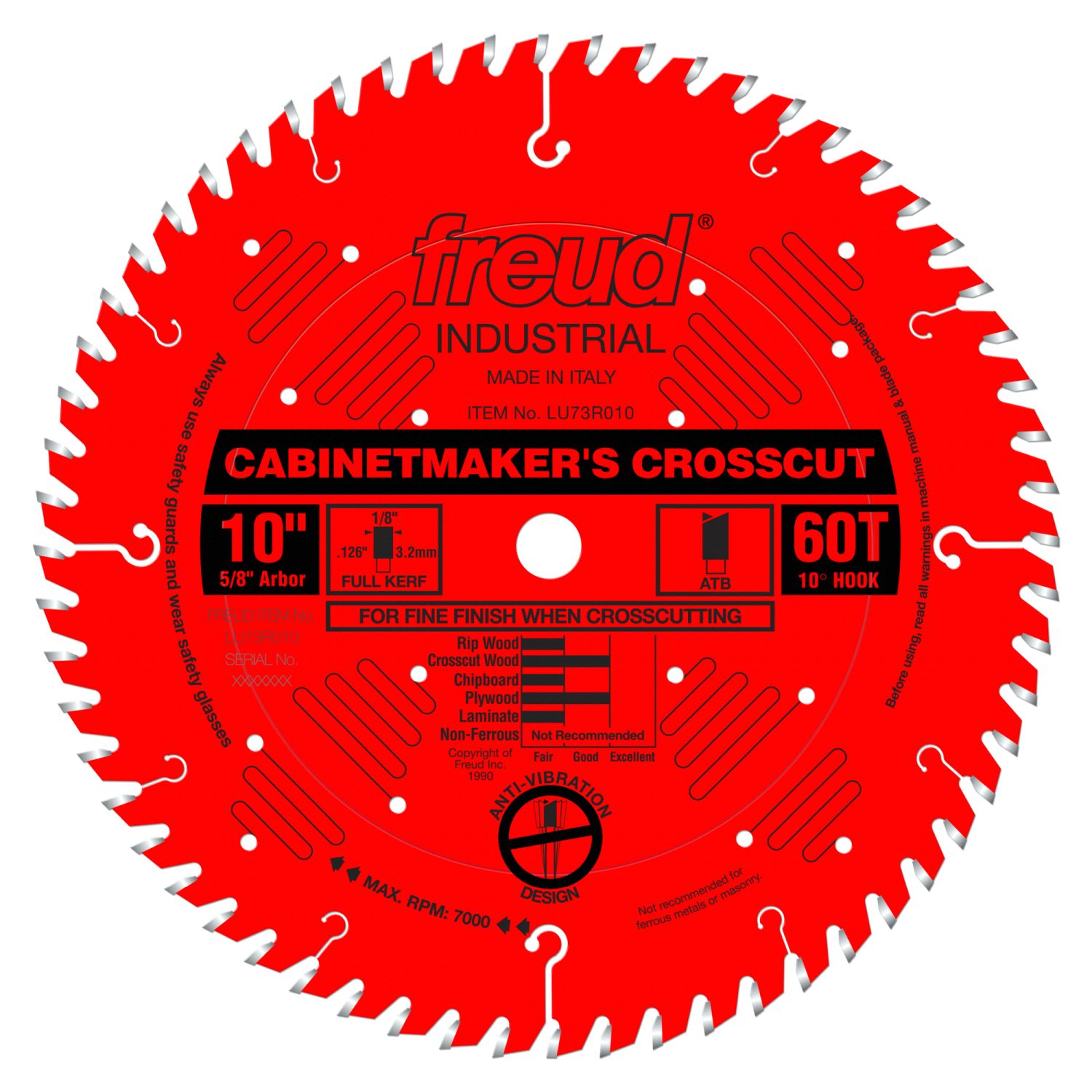 Freud LU73R010 10 in. Cabinetmakers Crosscut Blade – Tool Nut