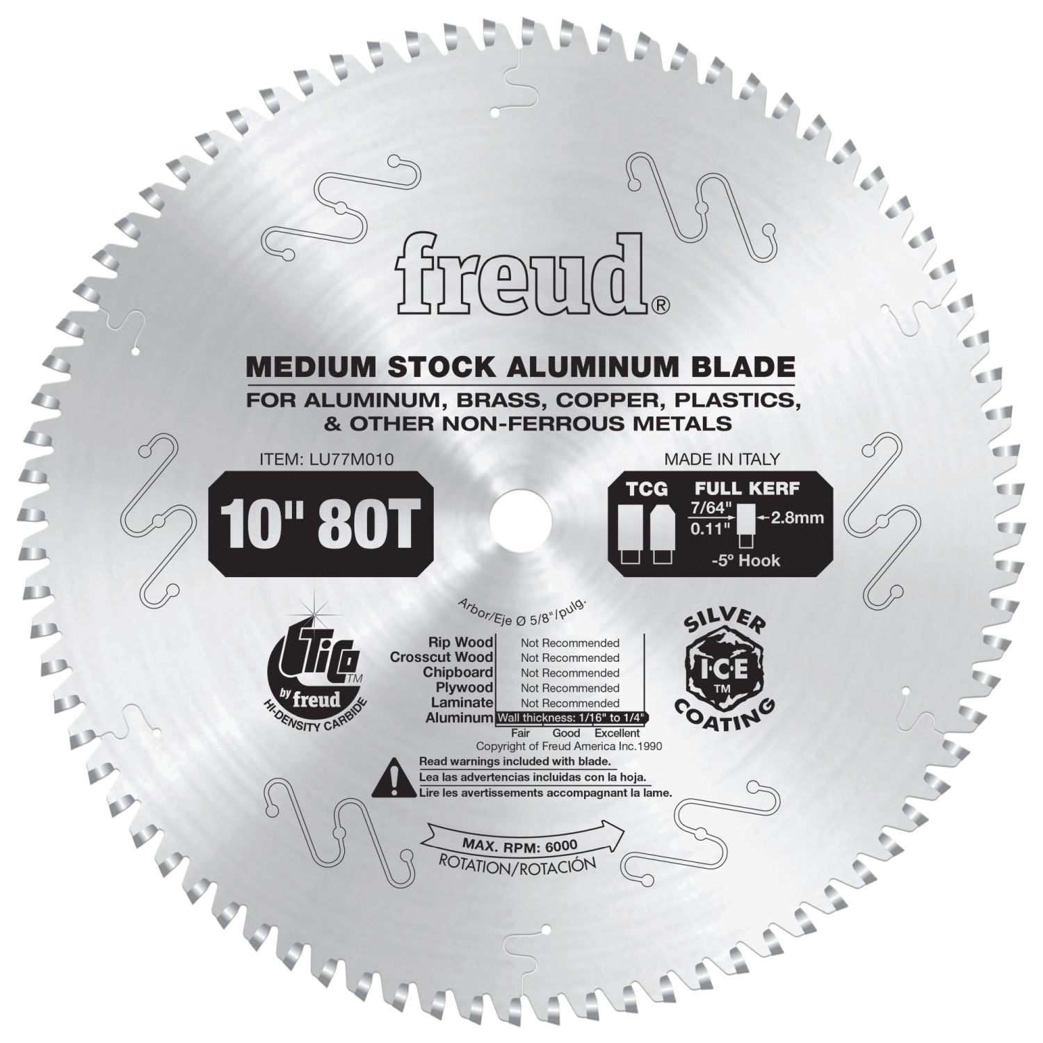 Freud LU77M010 10 in. Medium Stock Aluminum Blade