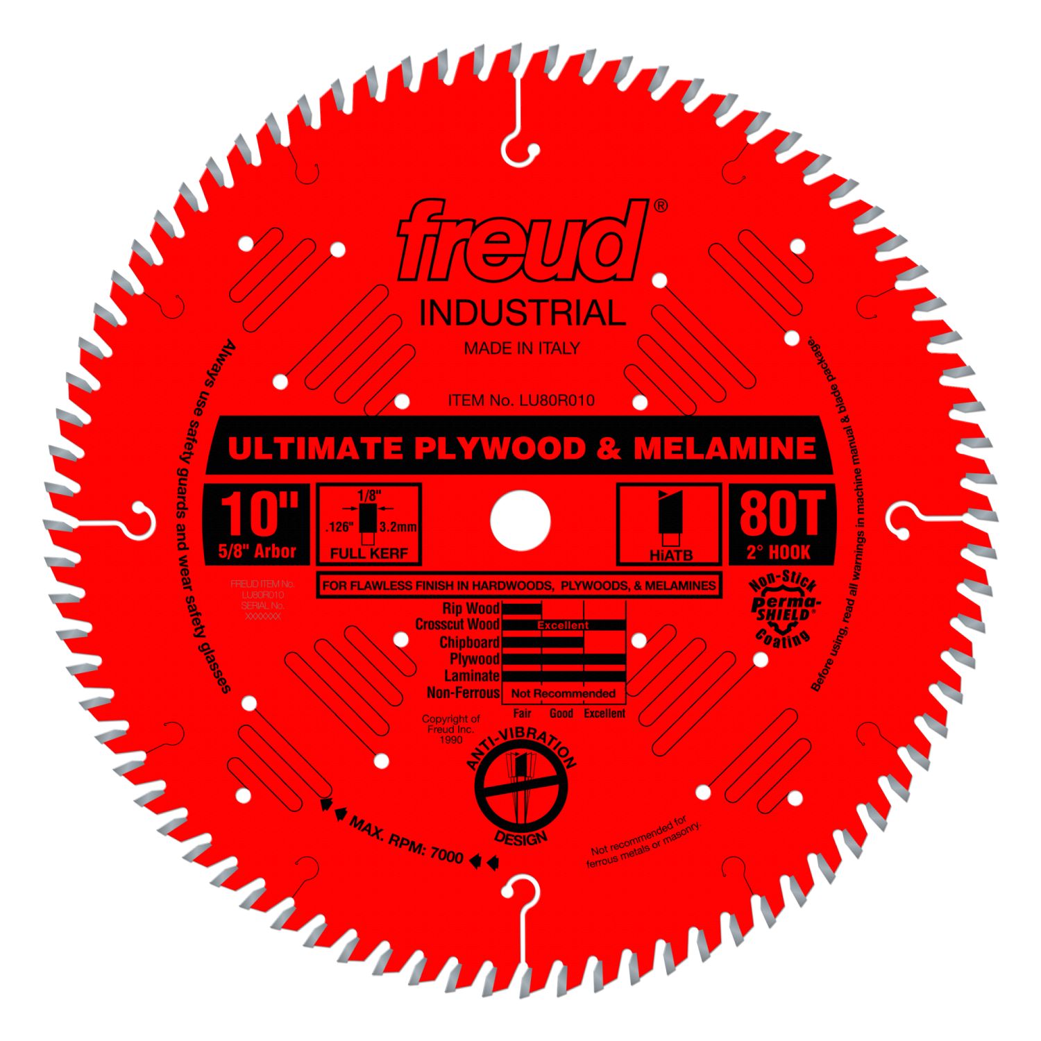 Freud LU80R010 10 in. Ultimate Plywood & Melamine Blade