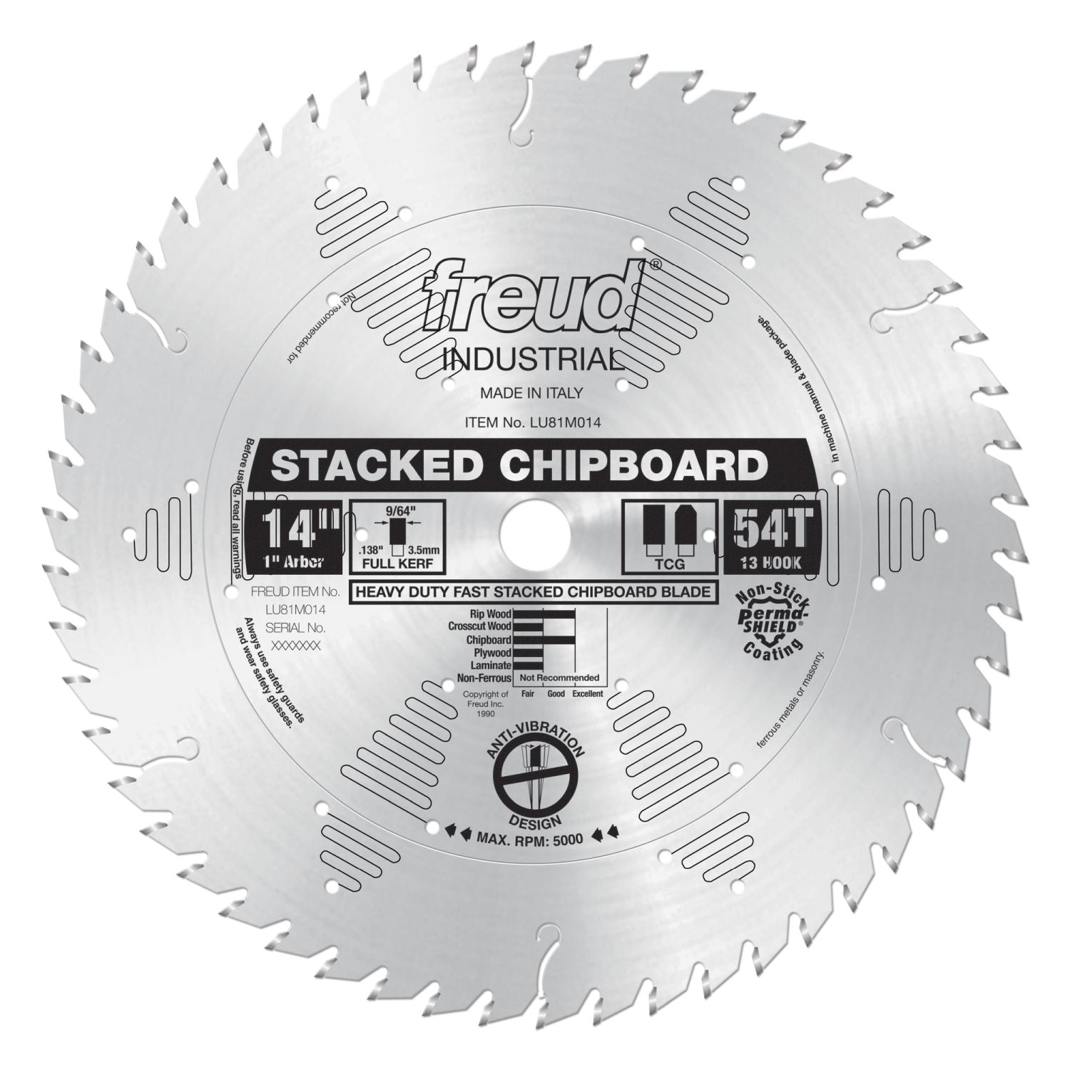 Freud LU81M014 14 in. Heavy Duty Stacked Chipboard Blade