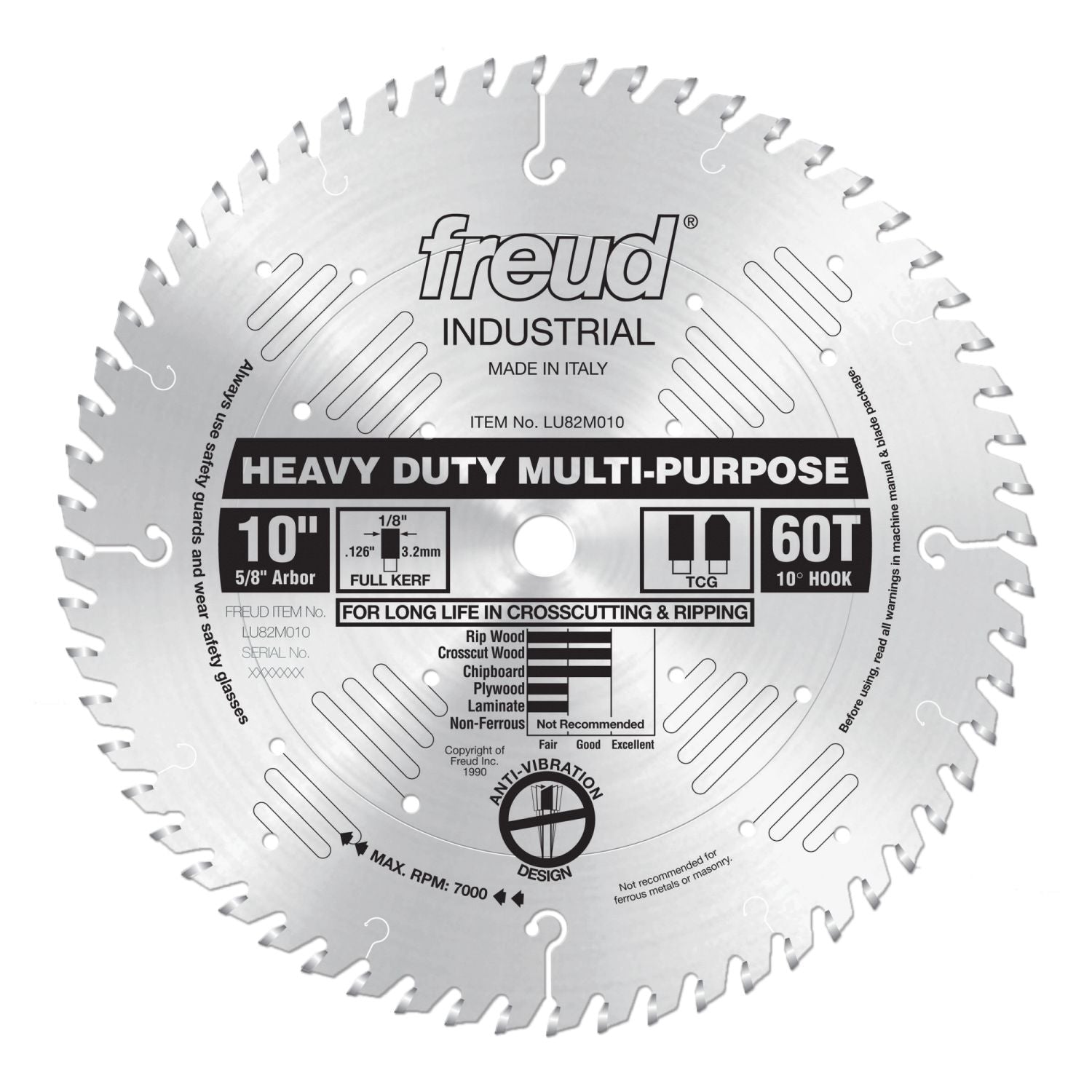 Freud LU82M010 10 in. Heavy Duty Multi-Purpose Blade