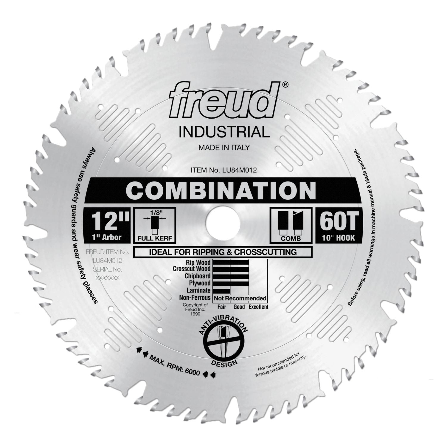 Freud LU84M012 12 in. Combination Blade