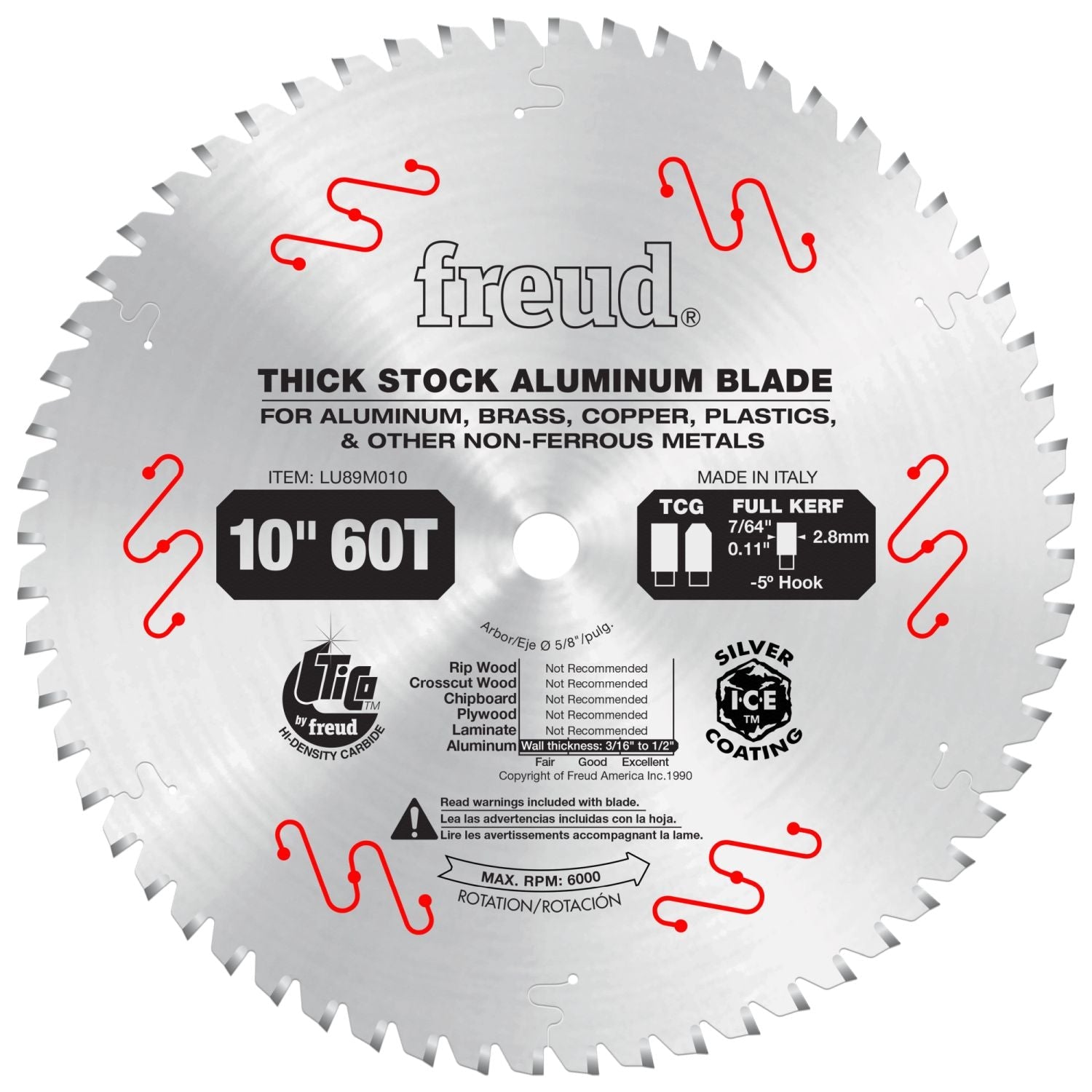 Freud LU89M010 10 in. Thick Stock Aluminum Metal Blade