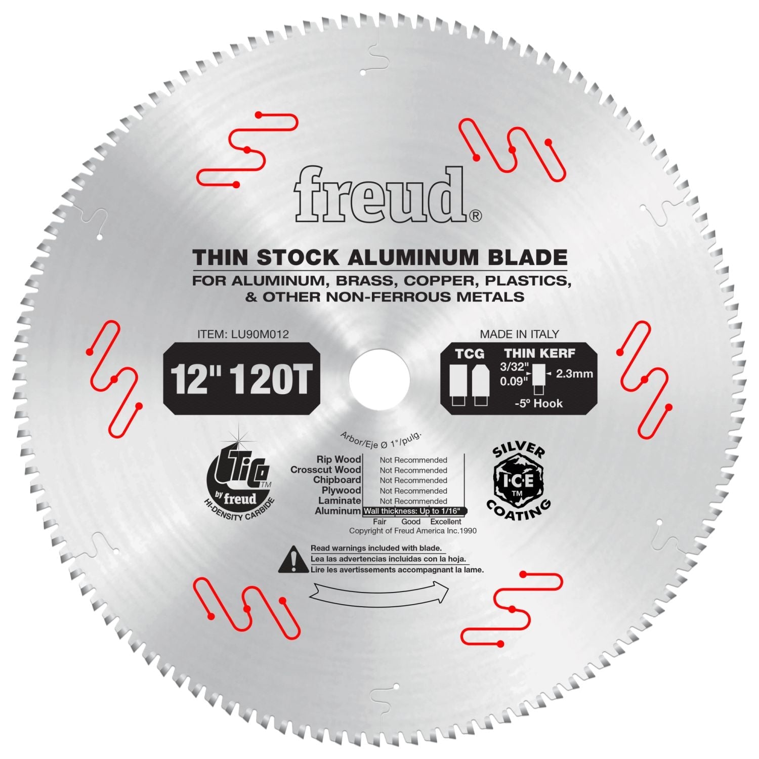 Freud LU90M012 12 in. Thin Stock Non-Ferrous Metal Blade