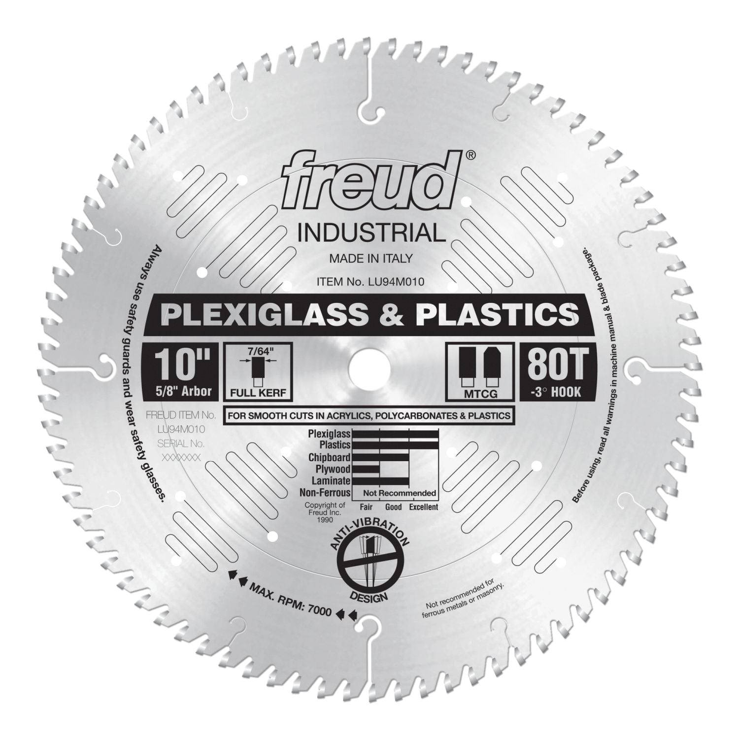 Freud LU94M010 10 in. Plastic Blade