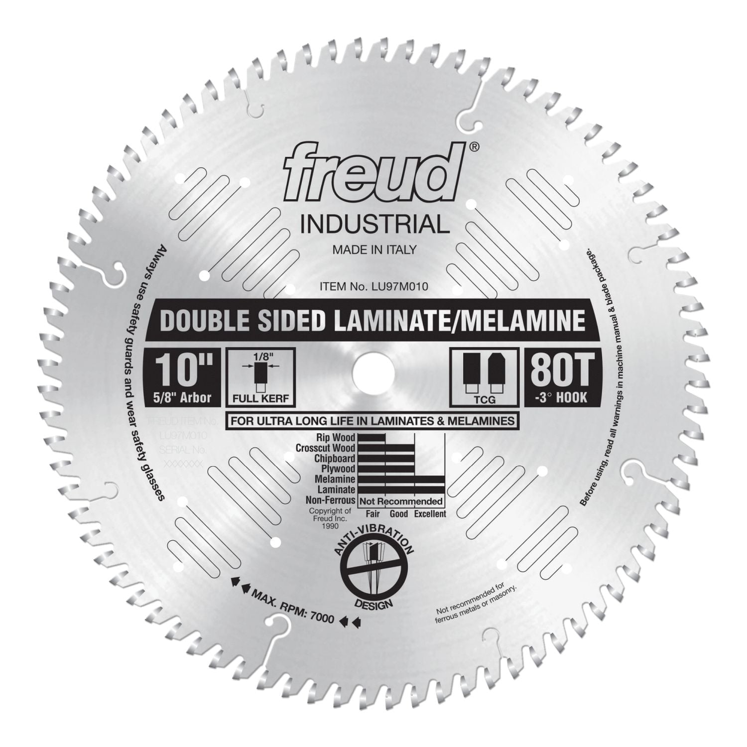 Freud LU97M010 10 in. Double Sided Laminate/Melamine Blade