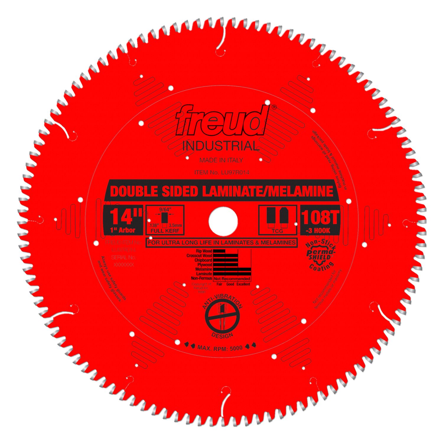 Freud LU97R014 14 in. Double Sided Laminate/Melamine Blade