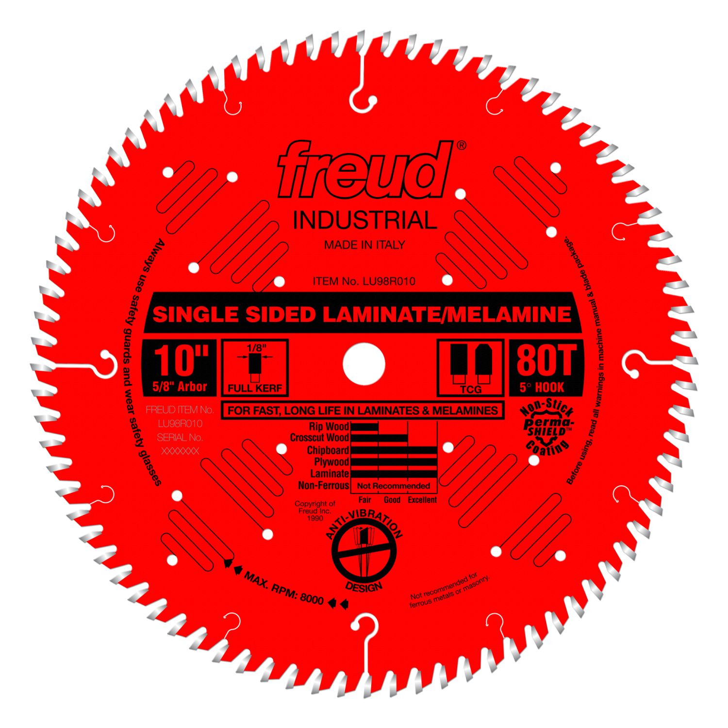 Freud LU98R010 10 in. Single Sided Laminate/Melamine Blade