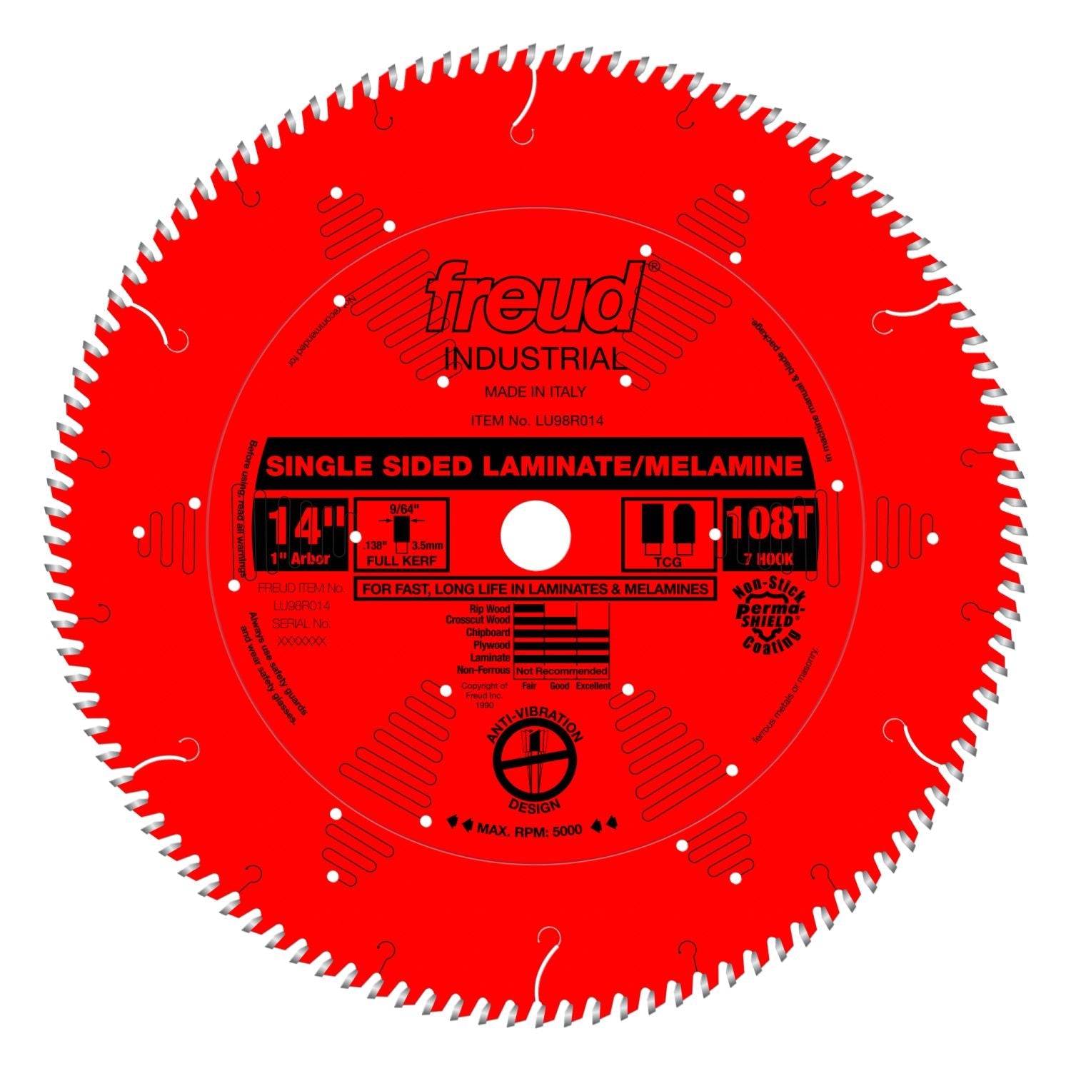 Freud LU98R014 14 in. Single Sided Laminate/Melamine Blade
