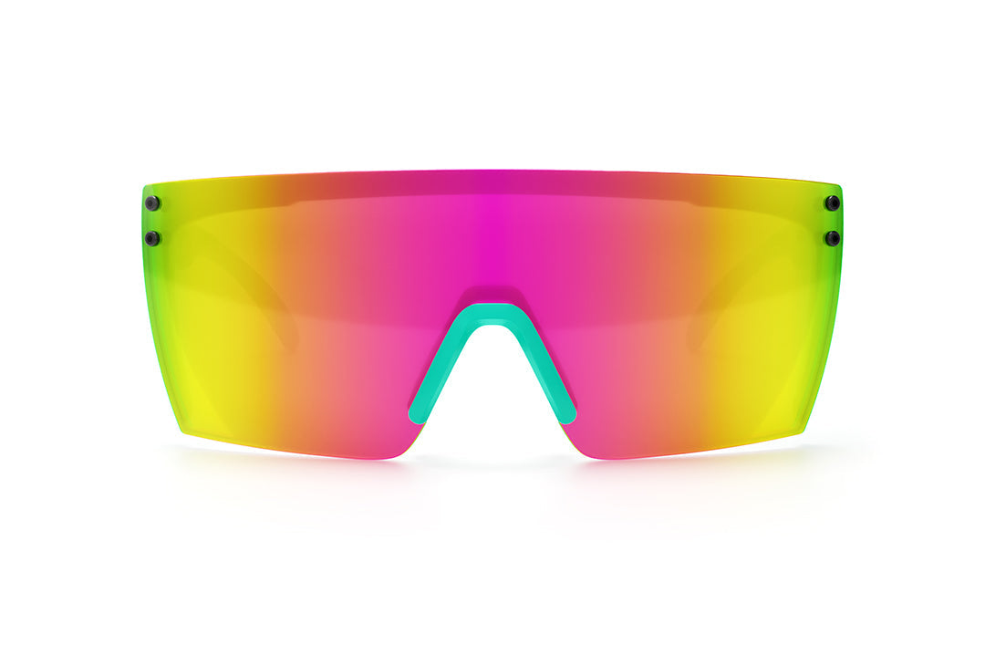 Heat Wave Lazer Face Aqua Splash Black Frame Customs Sunglasses