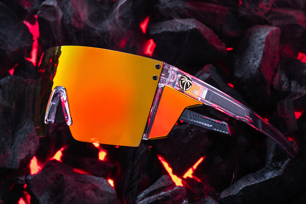 Heat Wave Performance XL Lazer Face Vapor Clear Frame Sunblast Lens Z87+ Sunglasses