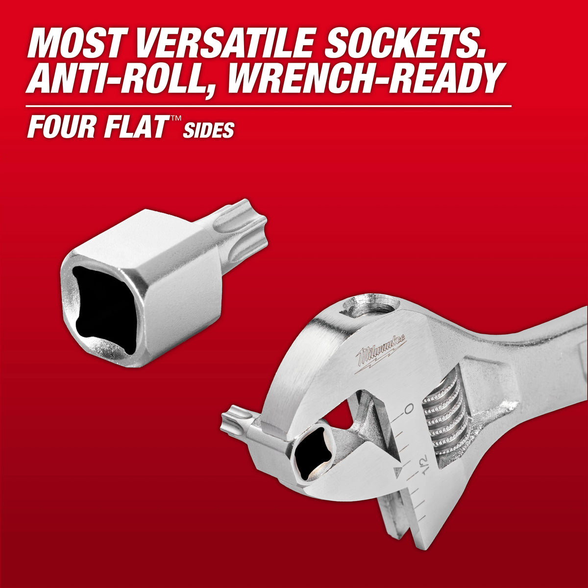 Milwaukee 48-22-9281 67-Piece TORX Bit Socket Set feature detail of the one-piece bit socket design