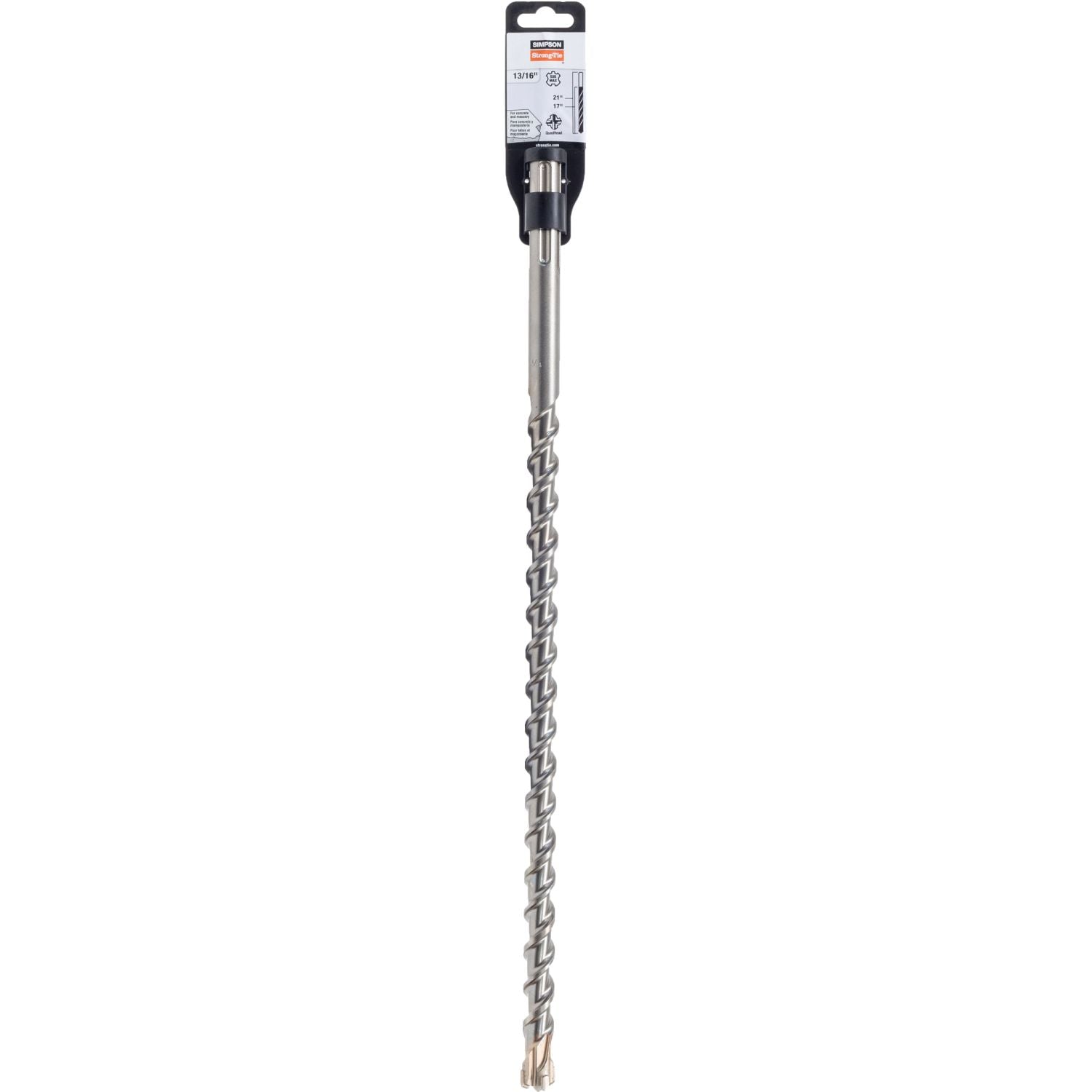 Simpson Strong-Tie MDMX08121Q 13/16-in. x 21-in. SDS-max Shank Quad-Head Drill Bit