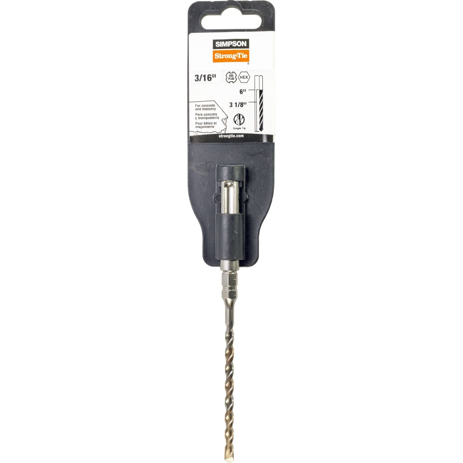 Simpson Strong-Tie MDPL01806H 3/16-in. x 6-in. SDS-plus Titen Screw Drill Bit/Driver