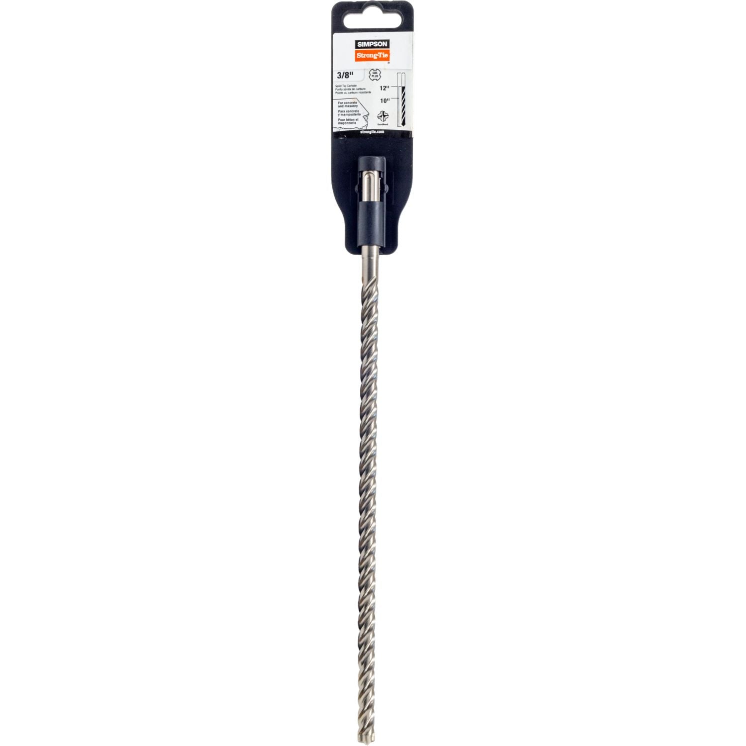 Simpson Strong-Tie MDPL03712S 3/8-in. x 12-1/4-in. SDS-plus Shank Solid-Tip Carbide Drill Bit