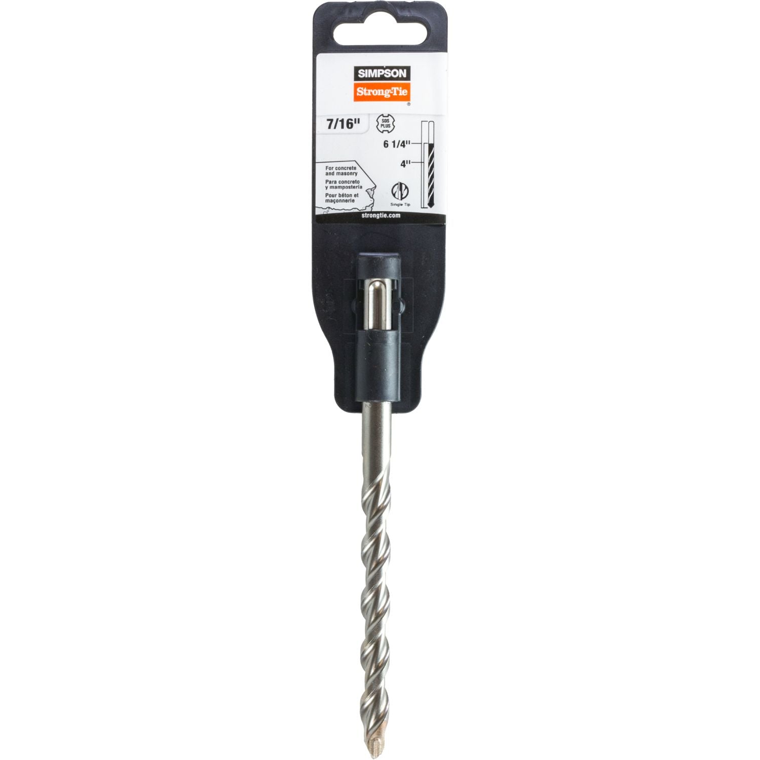 Simpson Strong-Tie MDPL04306 7/16-in. x 6-1/4-in. SDS-plus Shank Drill Bit