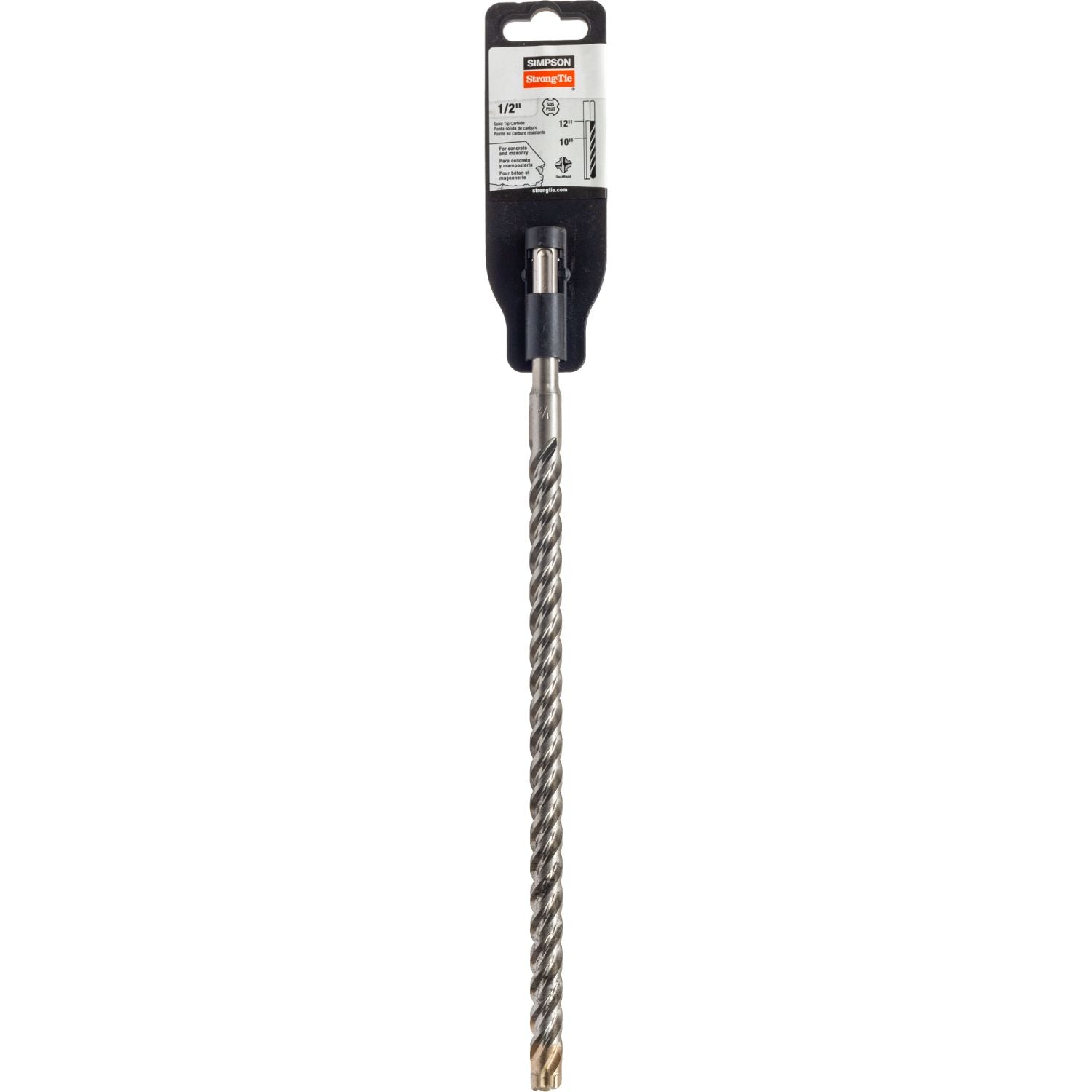 Simpson Strong-Tie MDPL05012S 1/2-in. x 12-1/4-in. SDS-plus Shank Solid-Tip Carbide Drill Bit