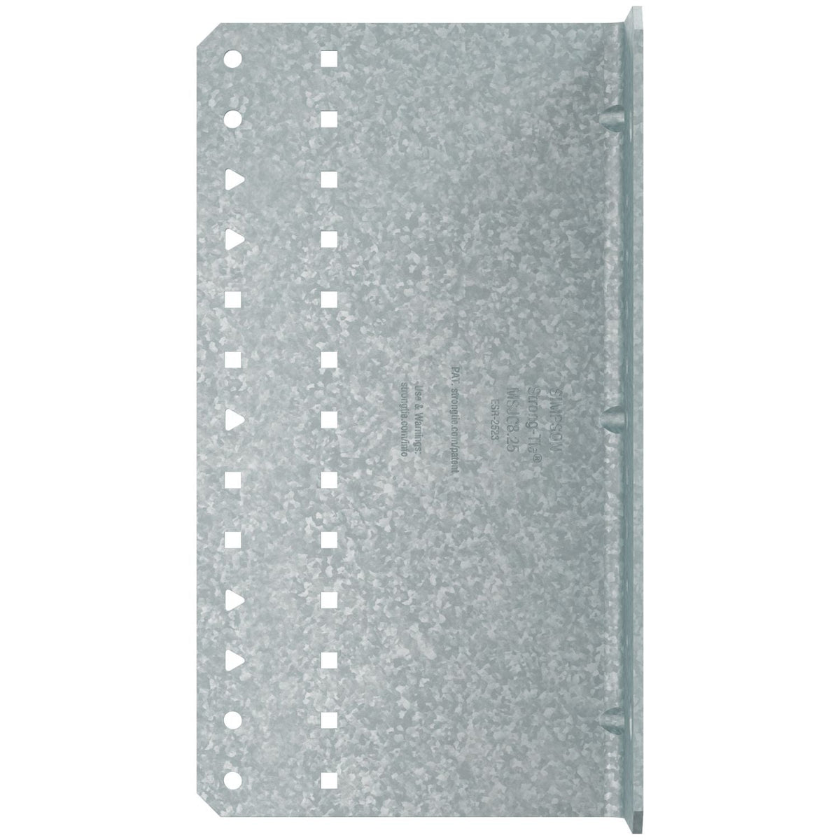 Simpson Strong-Tie 2-in. x 4-1/2-in. x 8-1/4-in. 12-Gauge Galvanized Steel-Joist Connector, 15-Pack (MSJC8.25-R15)