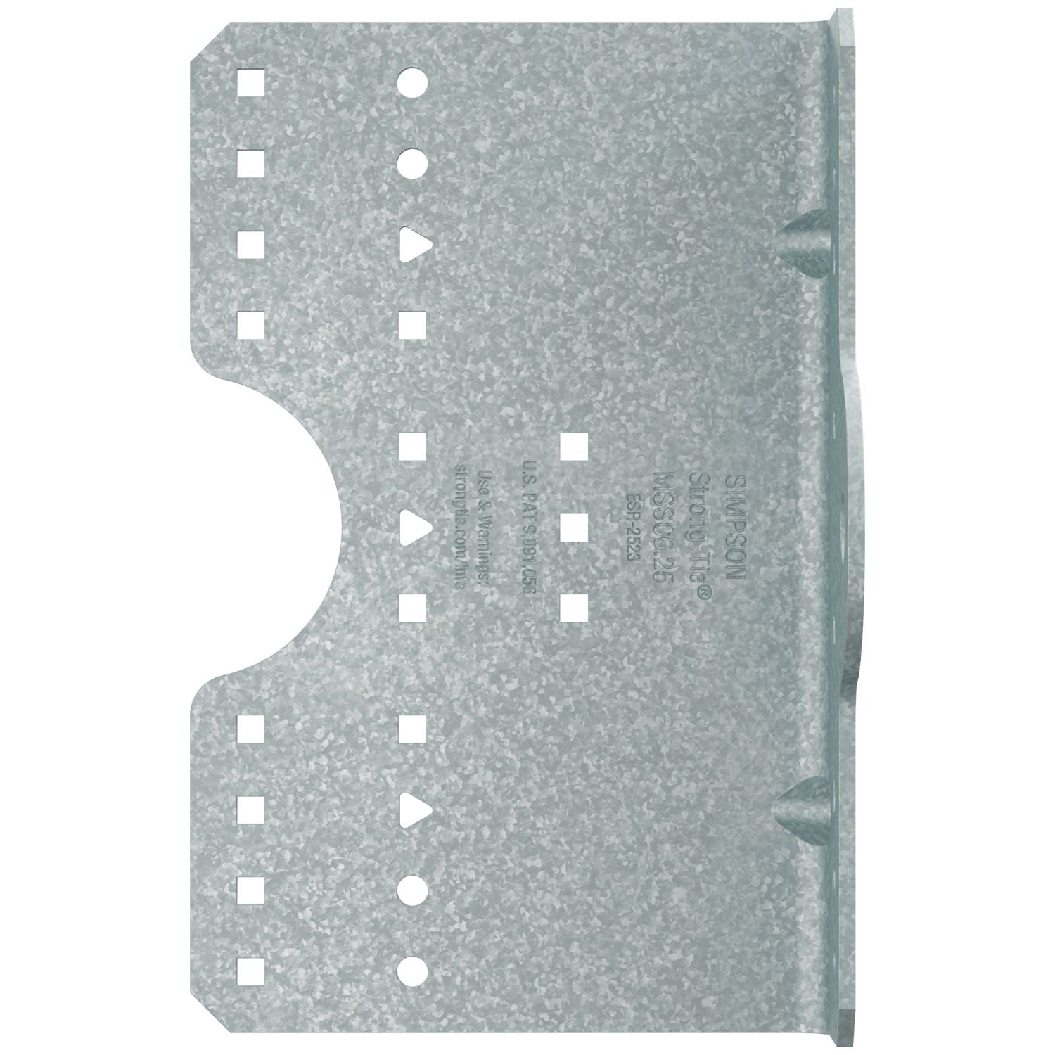 Simpson Strong-Tie MSSC6.25-R30 MSSC 6-1/4-in. 12-Gauge Galvanized Steel-Stud Clip, 30-Pack