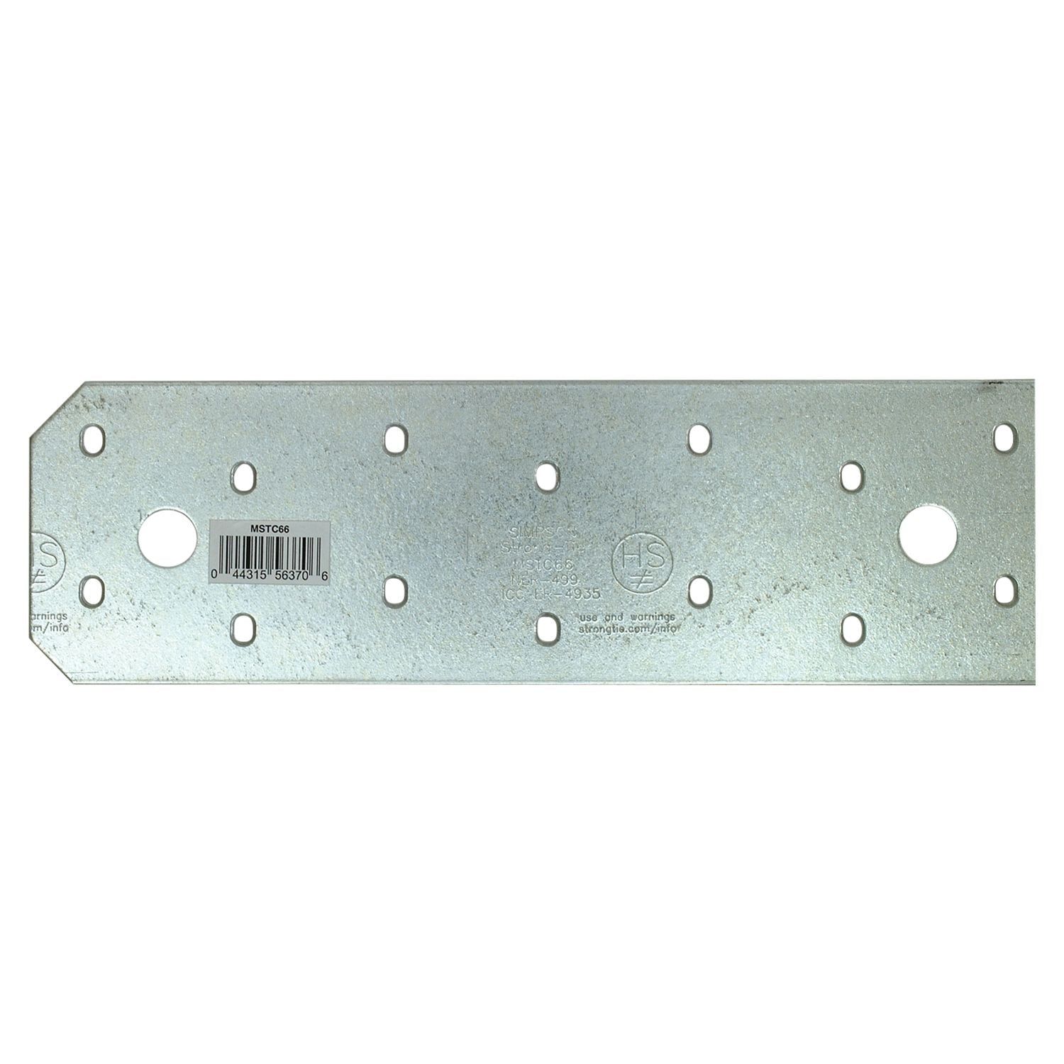 Simpson Strong-Tie MSTC66 MSTC 65-3/4-in. 14-Gauge Galvanized Medium Strap