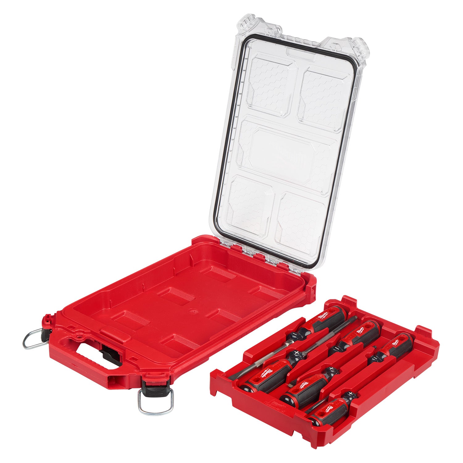 Milwaukee MT200-6P 6-Piece Cushion Grip Screwdrivers PACKOUT Low-Profile Compact Organizer Set