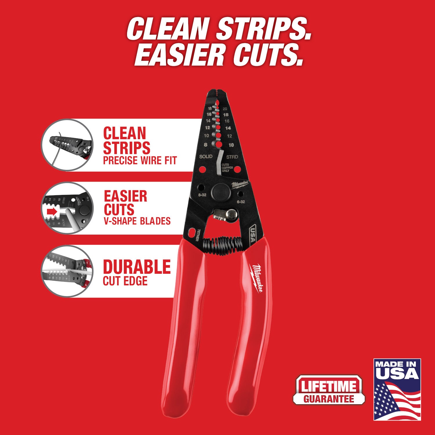 Milwaukee MT500-6P 6-Piece Dipped Grip Pliers, Wire Stripper