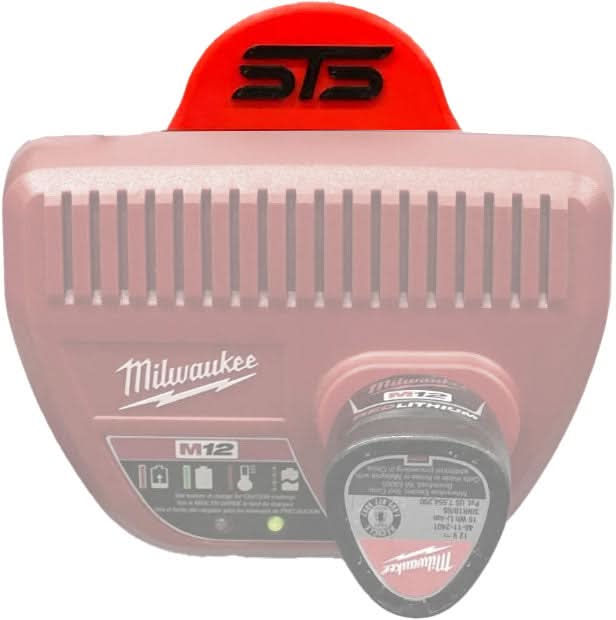 STS Auto Design MW12 Milwaukee Style 12V Magnetic Battery Charger Holder